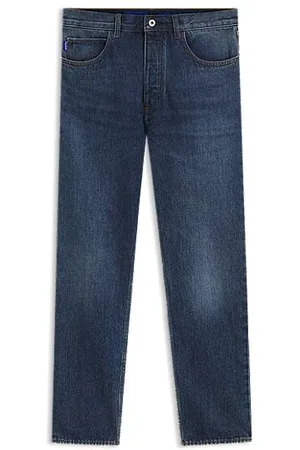 HUGO BOSS Regular-fit jeans van stevig blauw denim