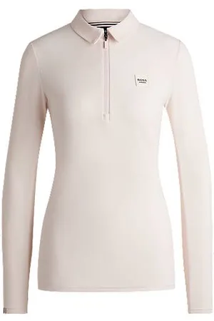 HUGO BOSS Trainingsshirt van stretchpiqué voor ruiters