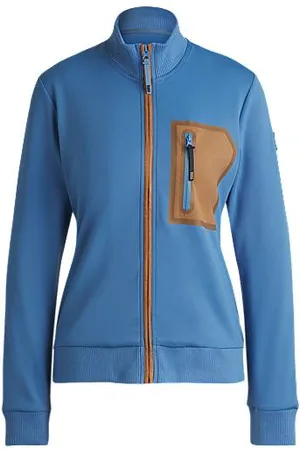 HUGO BOSS Ruitervest met borstzak met rits