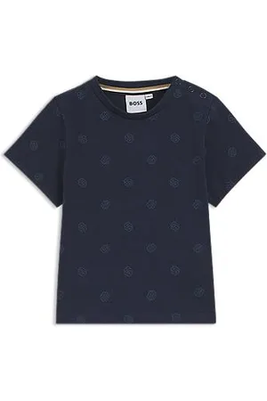 HUGO BOSS Kattoenen T-shirt voor kinderen met Double B-monogrammen over het geheel