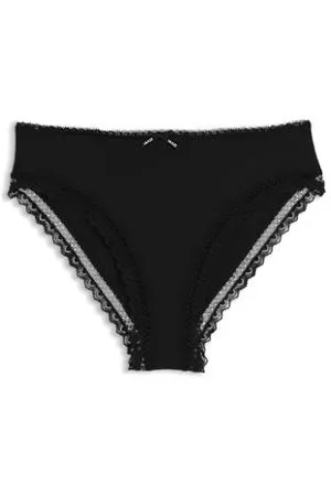 HUGO BOSS Regular-rise slips van elastische microvezelstof met kantdetail