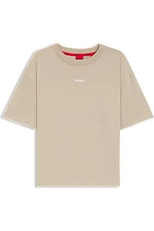 HUGO BOSS Relaxed-fit T-shirt van zachte jersey met contrastlogo