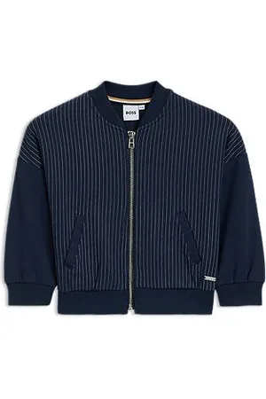 HUGO BOSS Kindervest van gestreept stretchmateriaal