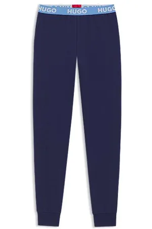 HUGO BOSS Trainingsbroek van een katoenmix met logotailleband