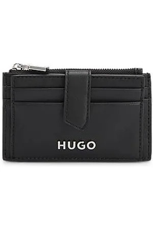 HUGO BOSS Imitatieleren pasjeshouder met logoletters