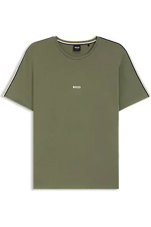 HUGO BOSS Pyjamashirt van stretchkatoen met biesjes