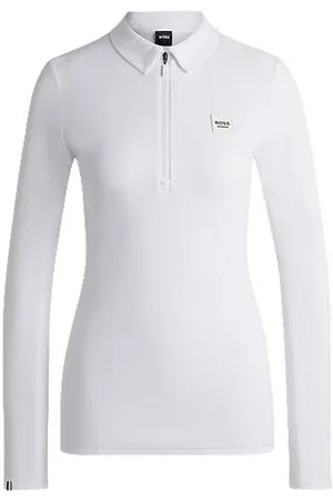 HUGO BOSS Trainingsshirt van stretchpiqué voor ruiters