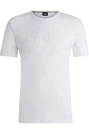 HUGO BOSS Ruitershirt met korte mouwen en logostiksel van stretchkatoen