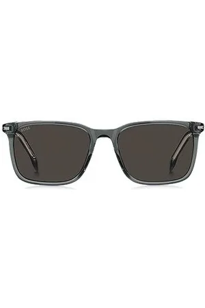 HUGO BOSS Zonnebril van acetaat met zilverkleurige details