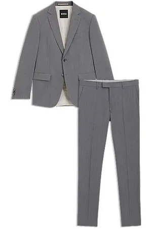 HUGO BOSS Slim-fit pak van stretchmateriaal met microdessin