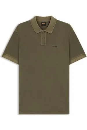 HUGO BOSS Polo van katoenpiqué met logoprint