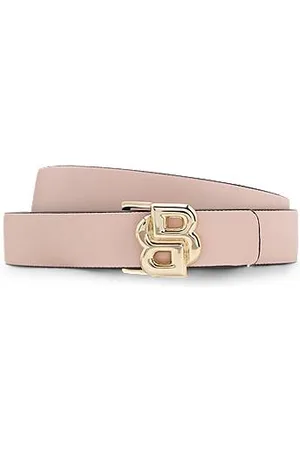 HUGO BOSS Omkeerbare riem van Italiaans leer met Double B-monogramgesp