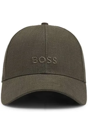 HUGO BOSS Linnen pet met logostiksel