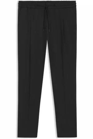 HUGO BOSS Slim-fit broek van een wolmix