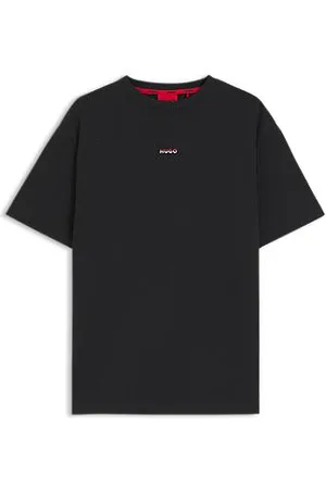 HUGO BOSS Relaxed-fit pyjama-T-shirt van katoen met logoprints