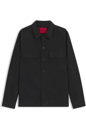 HUGO BOSS Overhemd met oversized model van katoengabardine met borstzakken