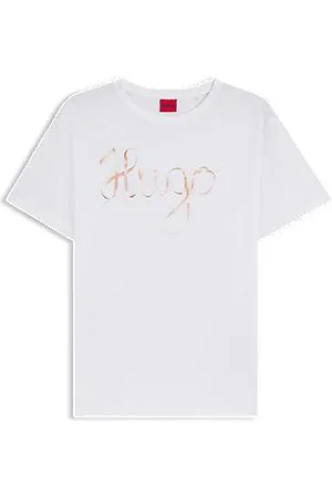HUGO BOSS T-shirt van katoenen jersey met logo-artwork