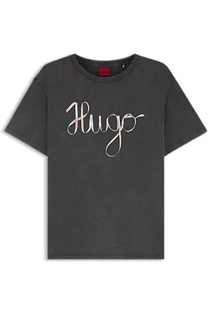 HUGO BOSS T-shirt van katoenen jersey met logo-artwork