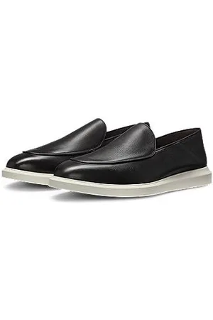 HUGO BOSS Leren loafers met rubberen buitenzool