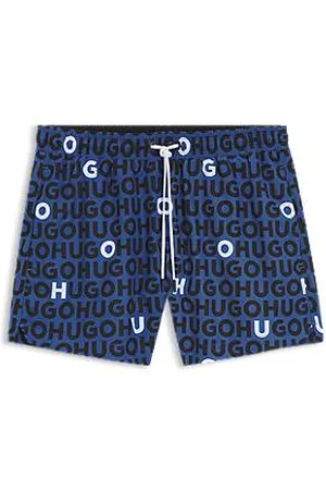 HUGO BOSS Zwemshort met logoprint en trekkoord