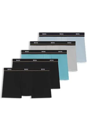 HUGO BOSS Set van vijf korte boxers met logotailleband van stretchkatoen
