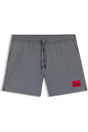 HUGO BOSS Volledig gevoerde zwemshort met rood logolabel