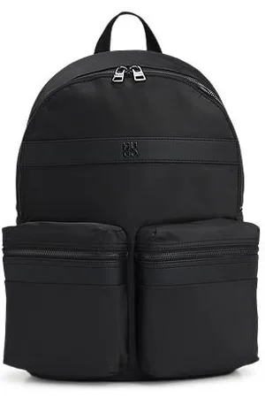 HUGO BOSS Rugtas van twill met tweedelig logodetail