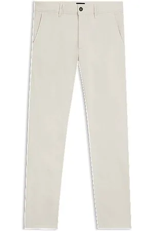 HUGO BOSS Slim-fit satijnen chino van stretchkatoen