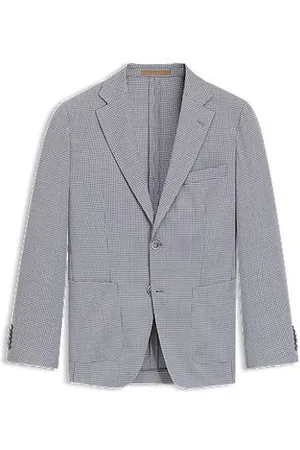 HUGO BOSS Slim-fit blazer van scheerwol en zijde