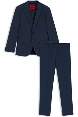 HUGO BOSS Slim-fit pak van stretchmateriaal met dessin