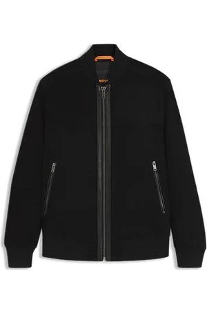 HUGO BOSS Regular-fit jas van suède