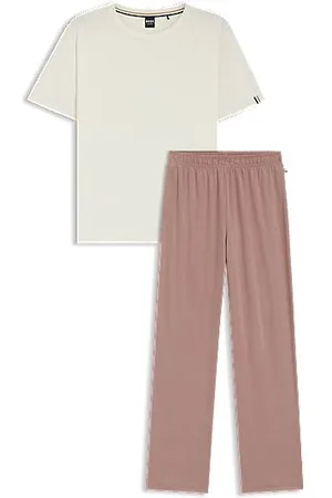HUGO BOSS Pyjama van stretchkatoen met logodetails