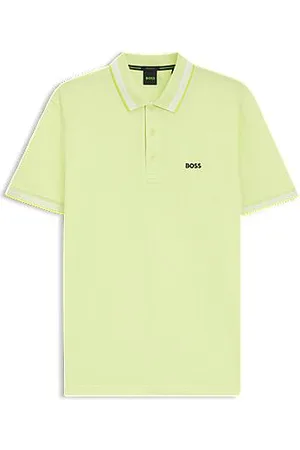 HUGO BOSS Paddy-polo van katoenpiqué met een logo op de onderkraag