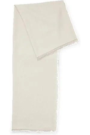 HUGO BOSS Sjaal in een monogramjacquard van modal met wol