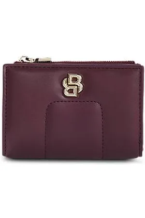HUGO BOSS Portemonnee met stiksels en Double B-monogramdetail