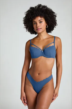 Hunkemöller Hoog uitgesneden Bikinibroekje Scallop