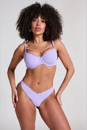 Hunkemöller Hoog uitgesneden Bikinibroekje Scallop