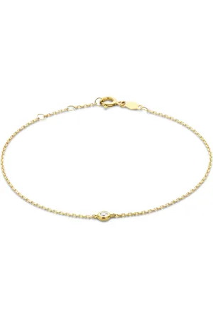 Isabel Bernard De la Paix Alfie 14 karaat gouden armband met diamant 0.05 karaat voor dames