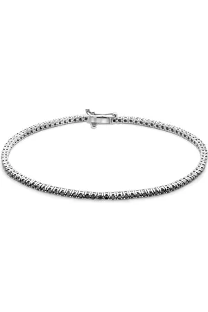 Isabel Bernard De la Paix Cecile 14 karaat witgouden tennis armband met zwarte diamant 1.47 karaat voor dames