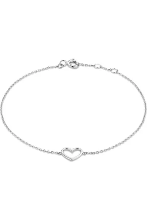 Isabel Bernard Saint Germain Amore 14 karaat witgouden armband met hartje voor dames