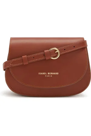 Isabel Bernard Montmartre Manon cognac plantaardig gelooide leren crossbody tas voor dames