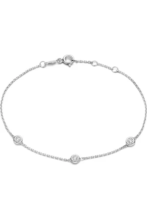 Isabel Bernard De la Paix Alfie 14 karaat witgouden armband met diamant 0.12 karaat voor dames
