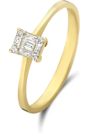 Isabel Bernard De la Paix Maxime 14 karaat gouden ring met diamant 0.10 karaat voor dames