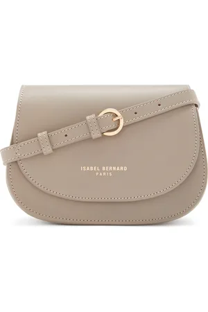 Isabel Bernard Montmartre Manon taupe plantaardig gelooide leren crossbody tas voor dames