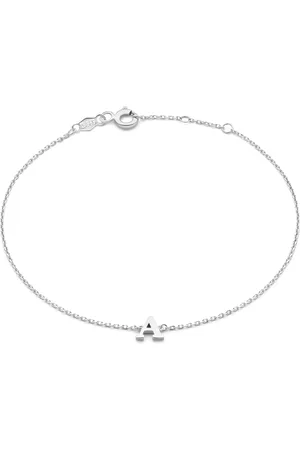 Isabel Bernard Saint Germain Rachel 14 karaat witgouden initial armband met letter voor dames