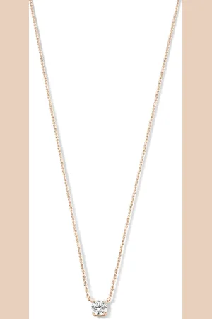 Isabel Bernard La Concorde Garance 14 karaat rosé gouden ketting met zirkonia steentje voor dames