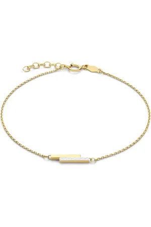 Isabel Bernard Le Marais Alice 14 karaat gouden armband met 2 staafjes voor dames