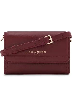 Isabel Bernard Femme Forte Kim bordeaux leren crossbody tas van kalfsleer voor dames