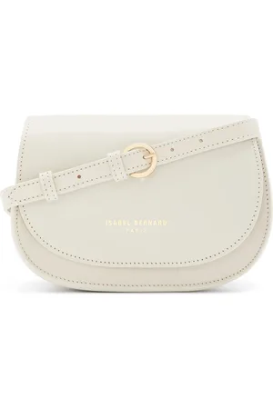 Isabel Bernard Montmartre Manon crème plantaardig gelooide leren crossbody tas voor dames