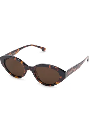 Isabel Bernard La Villette Rosaire bruin tortoise ovale zonnebril met bruine glazen voor dames